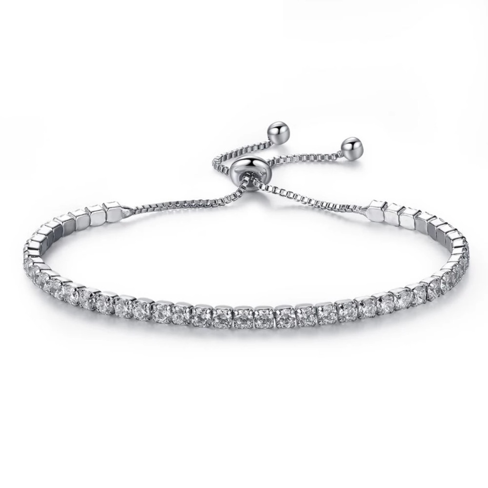 NWT Sterling Silver CZ Bangle Bracelet